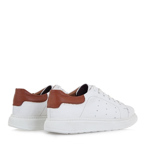 JK LONDON-Ανδρικά sneakers JK LONDON Q528B0032 λευκά καφέ