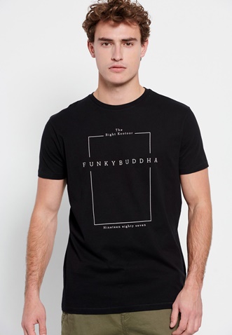 FUNKY BUDDHA-Ανδρικό t-shirt FUNKY BUDDHA μαύρο