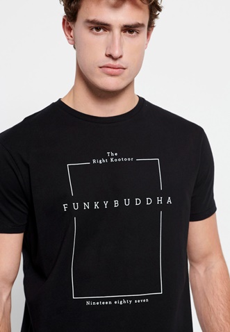 FUNKY BUDDHA-Ανδρικό t-shirt FUNKY BUDDHA μαύρο