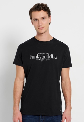 FUNKY BUDDHA-Ανδρικό t-shirt FUNKY BUDDHA μαύρο