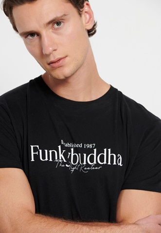 FUNKY BUDDHA-Ανδρικό t-shirt FUNKY BUDDHA μαύρο