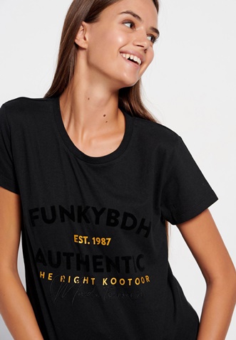 FUNKY BUDDHA-Γυναικείο t-shirt FUNKY BUDDHA  μαύρο 