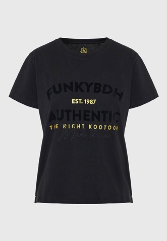 FUNKY BUDDHA-Γυναικείο t-shirt FUNKY BUDDHA  μαύρο 