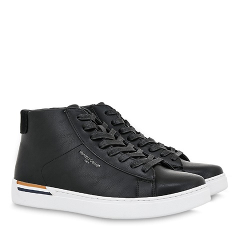 RENATO GARINI-Ανδρικά casual sneakers μποτάκια RENATO GARINI T57005272 μαύρα